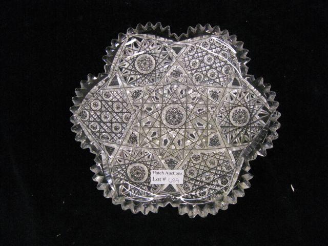 Appraisal: Brilliant Period Cut Glass Plate fine overall pattern