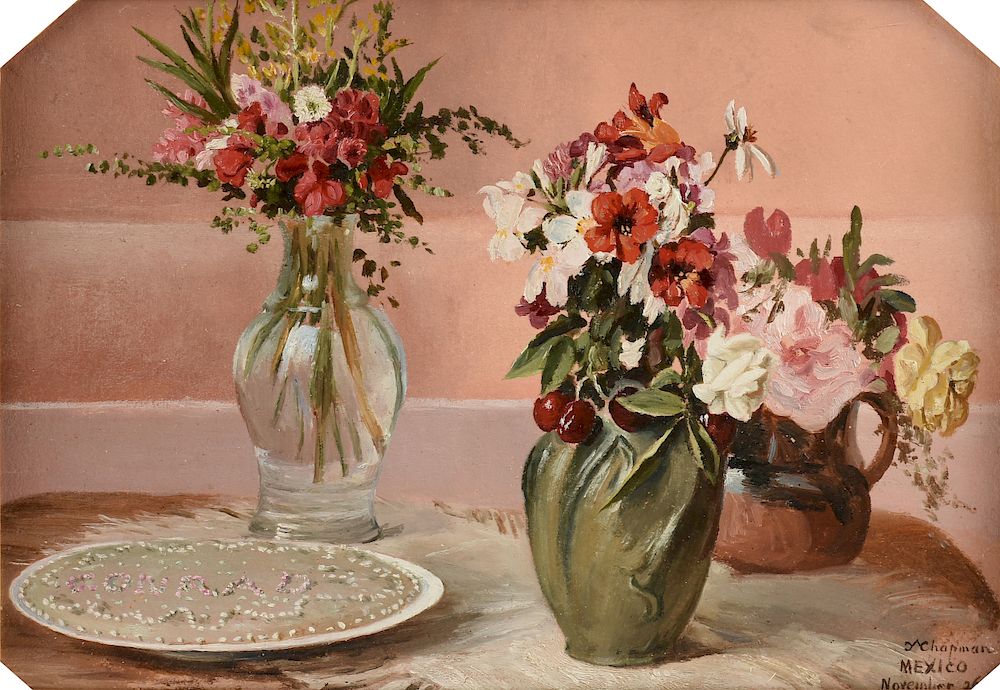 Appraisal: CONRAD WISE CHAPMAN American - A PAINTING Study of Flowers