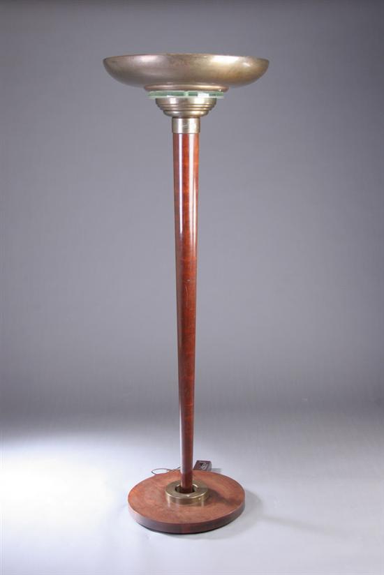 Appraisal: FRENCH ART DECO STYLE SINGLE TALL TORCHERE th century Circular