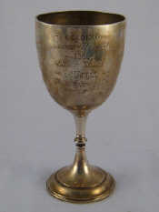 Appraisal: A silver trophy goblet for Reading Regatta Birmingham Ht cm