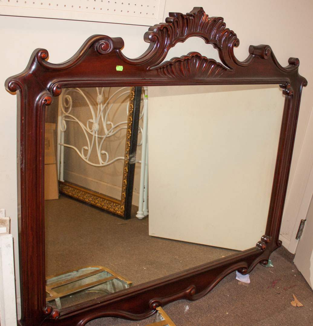 Appraisal: e Mahogany wall mirror