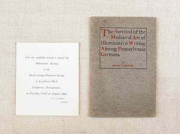 Appraisal: Henry C Mercer essay titled The Survival of the Mediaeval