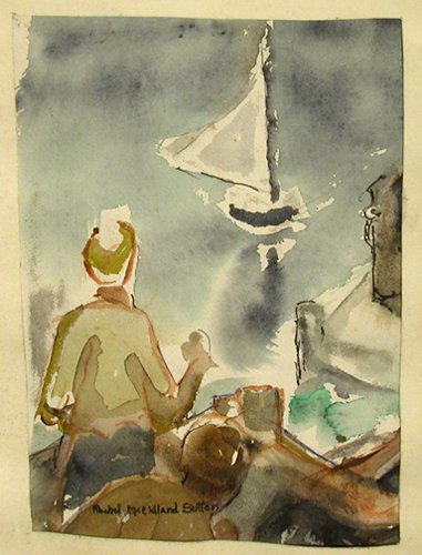 Appraisal: Artist Sutton Rachel McClelland b - Title Three Maritime Watercolor