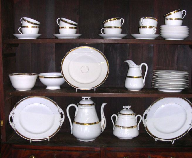 Appraisal: Thirty-Eight-Piece Group of Porcelain third quarter th century consisting of