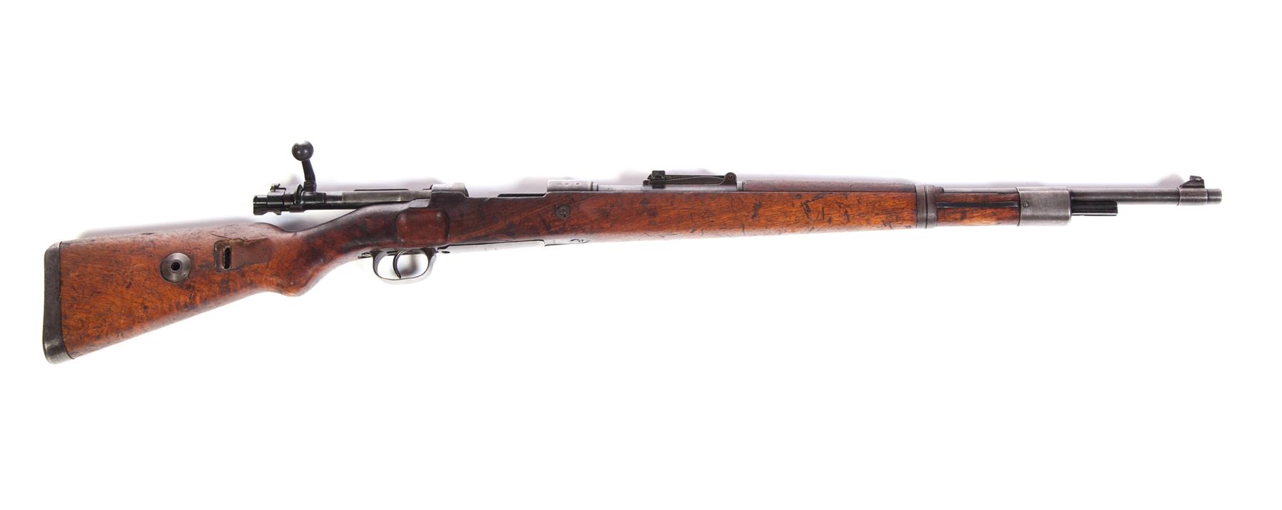 Appraisal: GERMAN MM MODEL BOLT-ACTION RIFLE Dated Hard walnut stock fixed