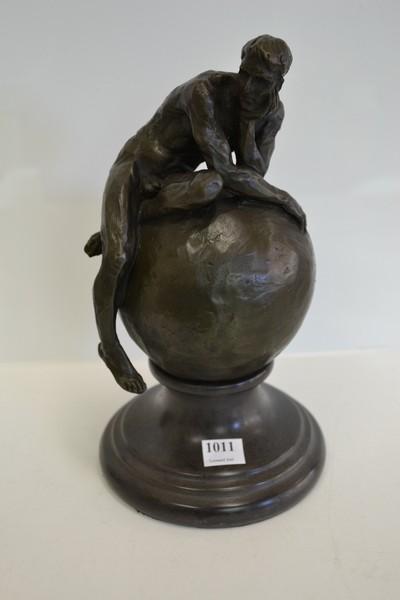 Appraisal: BRONZE NUDE FIGURAL GROUP