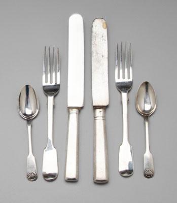 Appraisal: Russian English silver flatware pieces English silver London forks marks