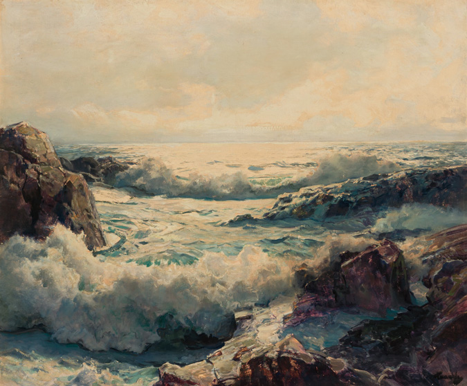 Appraisal: FREDERICK JUDD WAUGH American - Ingress of the Tides oil