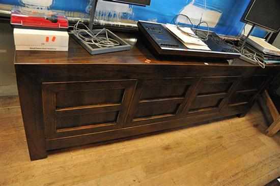 Appraisal: A CONTEMPORARY HARDWOOD FOUR DOOR SIDEBOARD