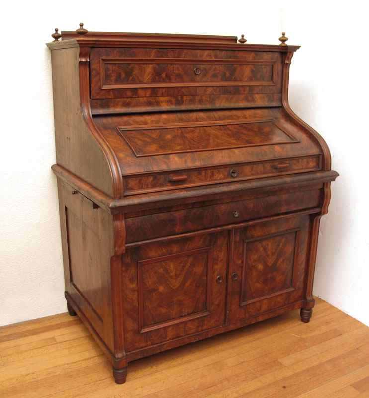 Appraisal: TH CENTURY HIGH VICTORIAN ROLL TOP DESK One of the