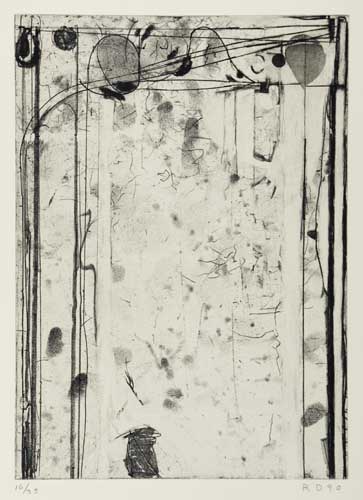 Appraisal: RICHARD DIEBENKORN Domino II Etching and drypoint x mm x