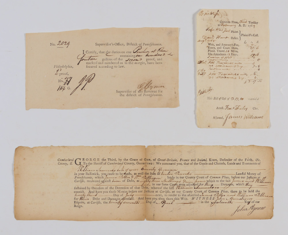 Appraisal: PIECE SIGNERS OF THE DECLARATION OF INDEPENDENCE AUTOGRAPHS pieces total