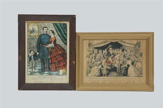 Appraisal: TWO LITHOGRAPHS One by Kellogg Thayer Washinhton's Reception By The