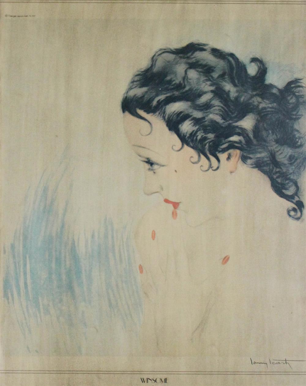 Appraisal: LOUIS ICART FRENCH - WINSOME Etching with dry point and