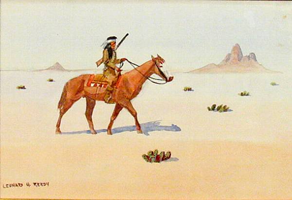 Appraisal: Leonard Howard Reedy American - The Apache signed 'Leonard H