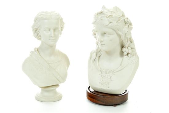 Appraisal: TWO PARIAN BUSTS England nd half- th century Both marked