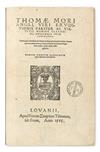 Appraisal: MORE THOMAS Sir Omnia Latina Opera leaves with printers' letterpress