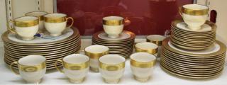 Appraisal: Lenox Westchester Dinner Service The cream-color porcelain dishes with gilt-encrusted