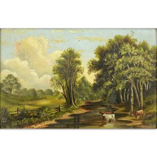 Appraisal: th Century European School Pastoral Scene Oil on Panel Unsigned