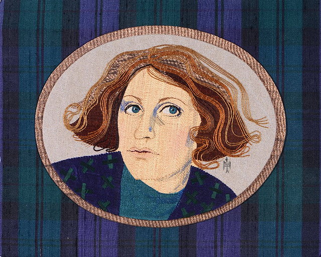 Appraisal: Alison Taylor British - Portrait of Helen monogrammed mixed fabric