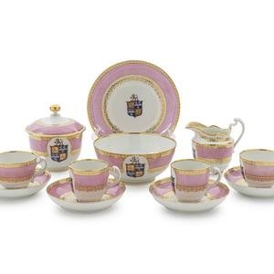 Appraisal: An English Porcelain Partial Tea Service Circa each piece having