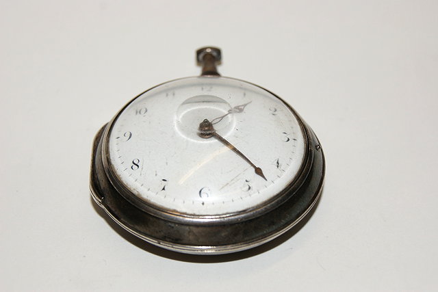 Appraisal: A GEORGIAN SILVER PAIR CASED WATCH by Worsfold of Dorking