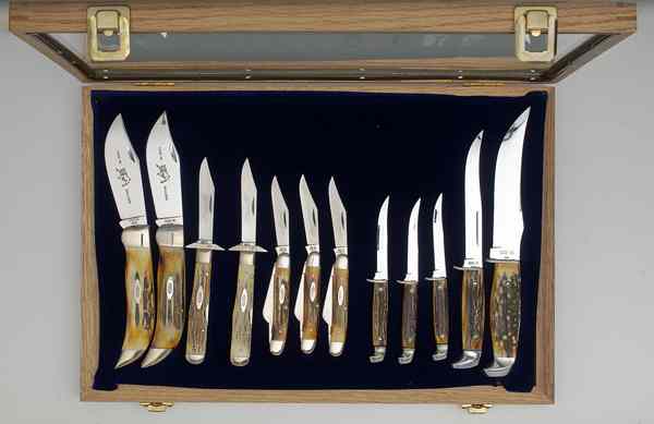 Appraisal: Case XX Knives Lot of Twelve Twelve stag handled Case