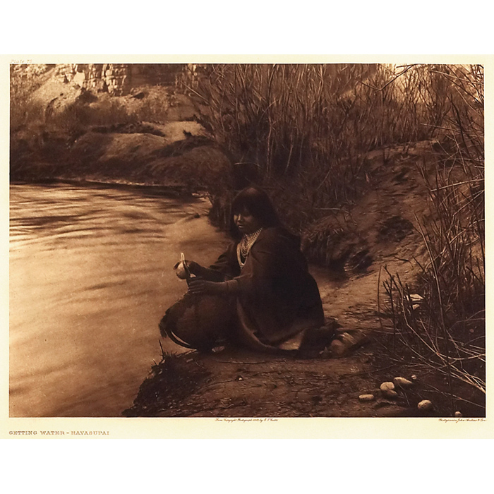 Appraisal: Edward Curtis photogravure Getting Water - Havasupai in margin Copyright