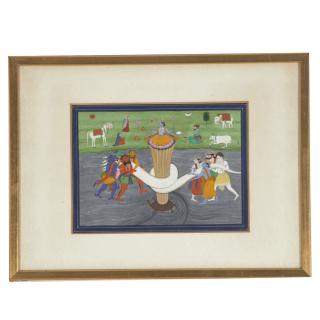 Appraisal: Indian Kangra School painting Indian Kangra School painting Indian Kangra