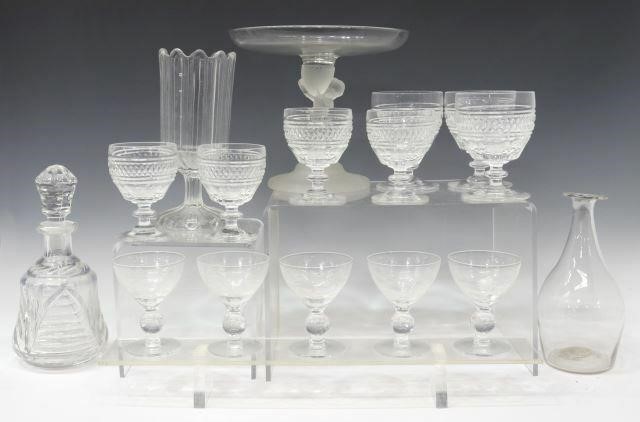 Appraisal: lot of American glass tableware colorless blown cut press and