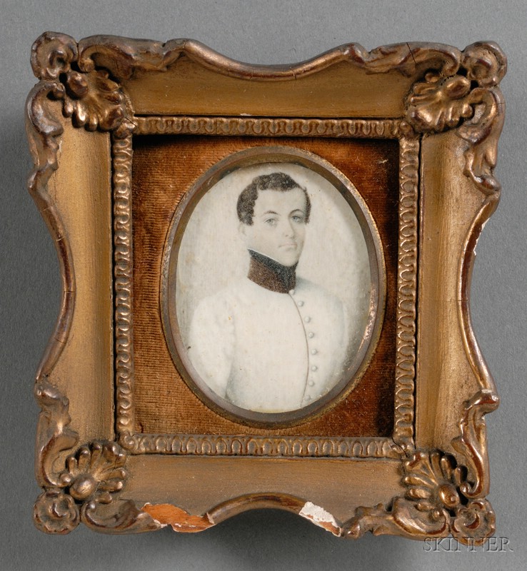 Appraisal: Continental Portrait Miniature on Ivory of a Young Gentleman second