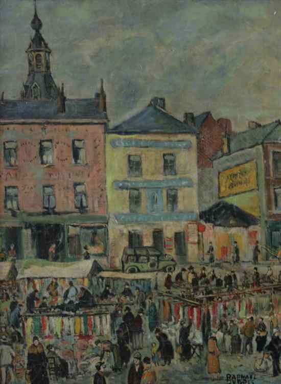 Appraisal: RAPHAEL DUBOIS Belgian b MARKET SQUARE NAMUR signed lower right