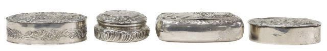 Appraisal: lot of Continental silver-tone metal snuff patch boxes including German