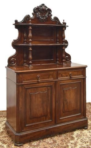 Appraisal: French Napoleon III period mahogany sideboard th c having a