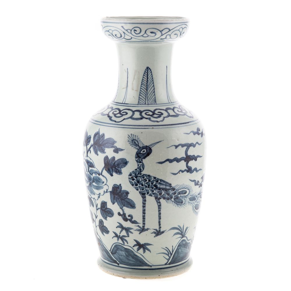 Appraisal: Chinese Blue White Porcelain Vase In the Kang Xi manner