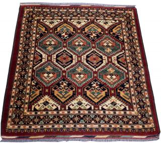 Appraisal: Persian Rug Wool on wool with geometric formations in black