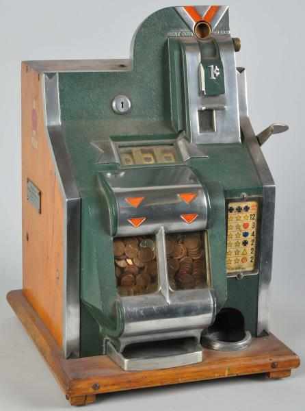 Appraisal: Mills QT Chevron Coin-Op Machine In original condition with original