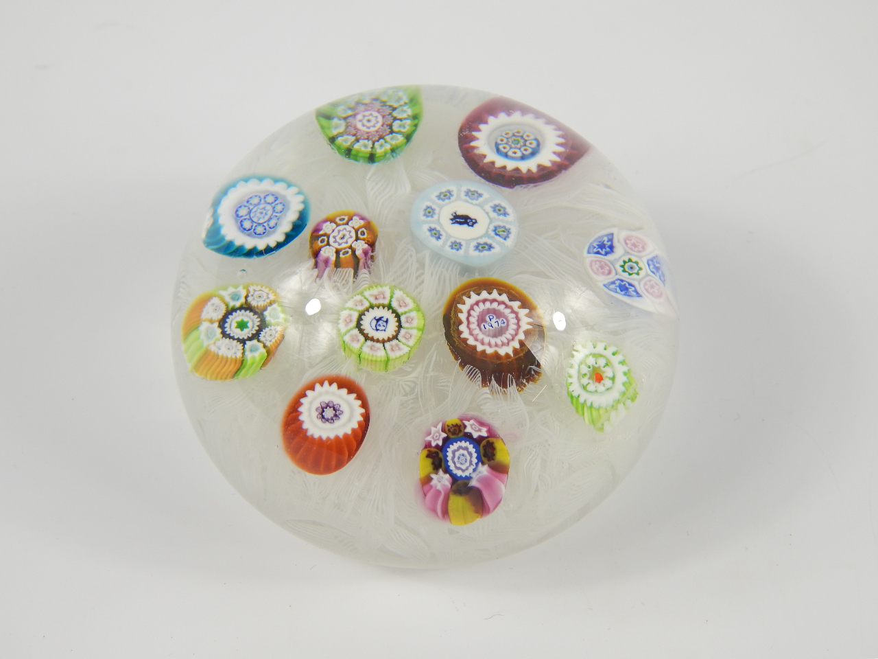 Appraisal: A Perthshire millefiori paperweight with date cane for further canes