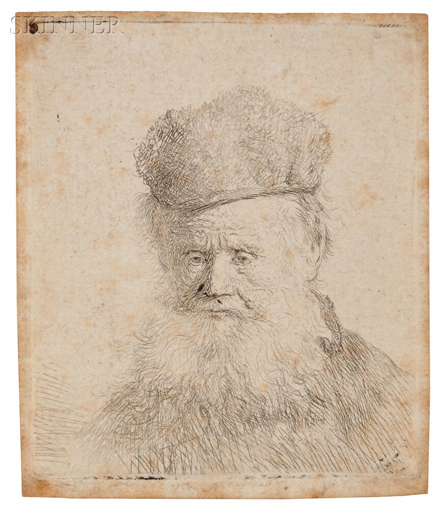 Appraisal: Rembrandt van Rijn Dutch - Bust of an Old Man