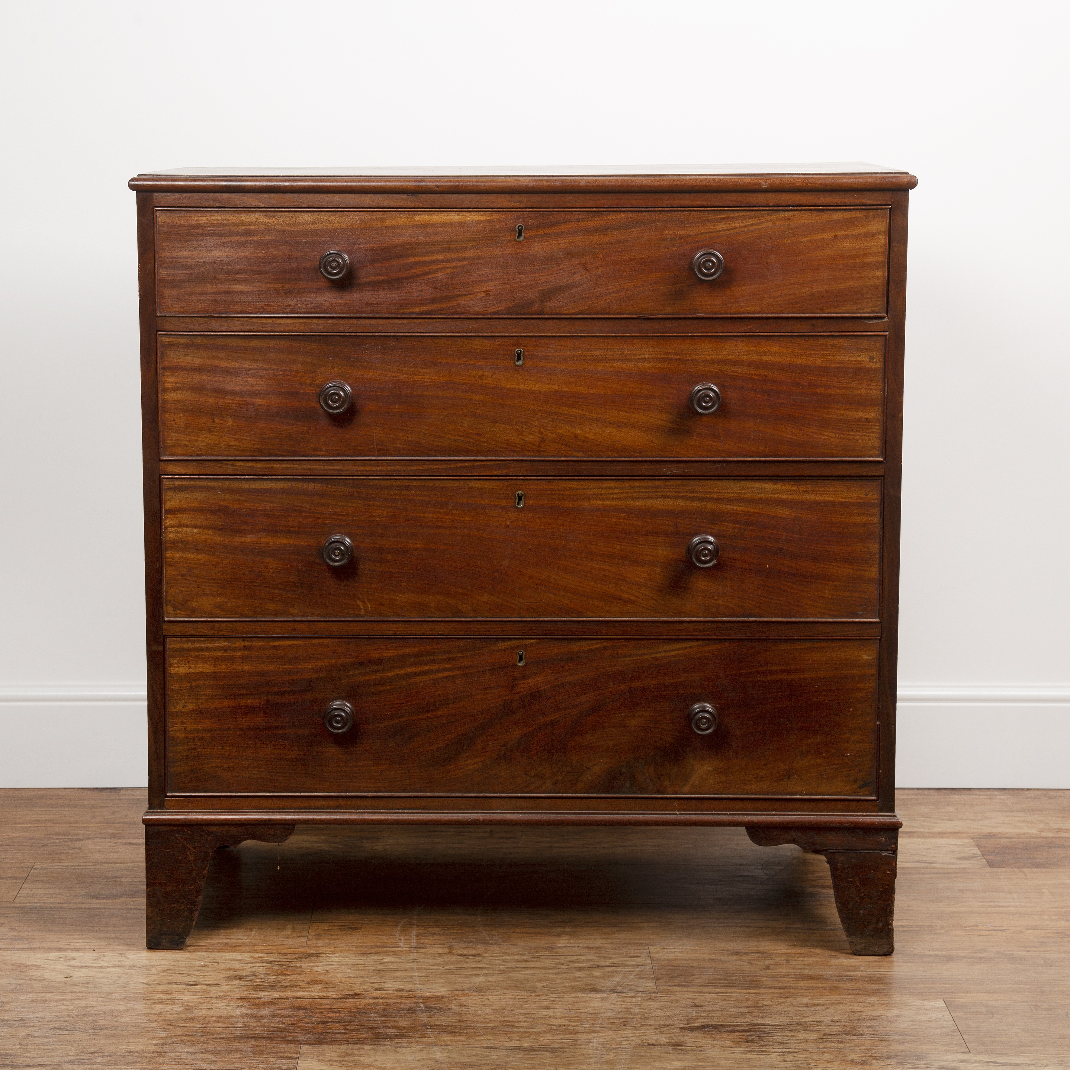 Appraisal: Mahogany Gillows style chest of four graduated drawers th Century