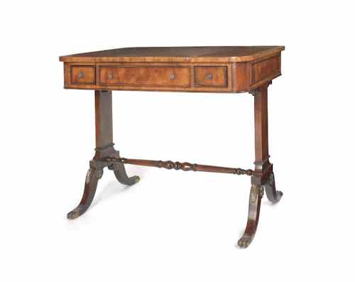 Appraisal: Regency style mahogany games table h w d