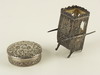 Appraisal: SILVER LOT - Two piece lot of miniature silver items