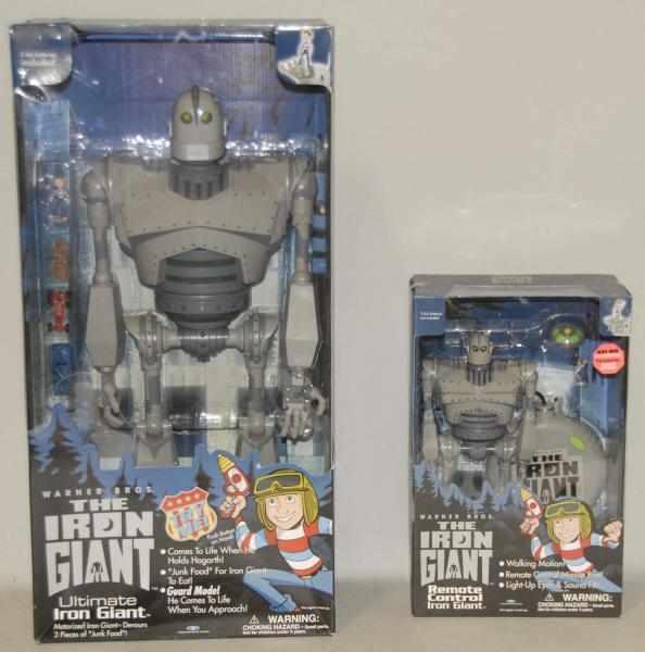 Appraisal: Lot of Iron Giant Figures in Boxes This lot includes