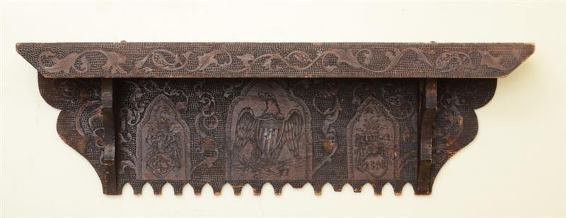 Appraisal: Two Folk Art Wall Brackets in x ft in x