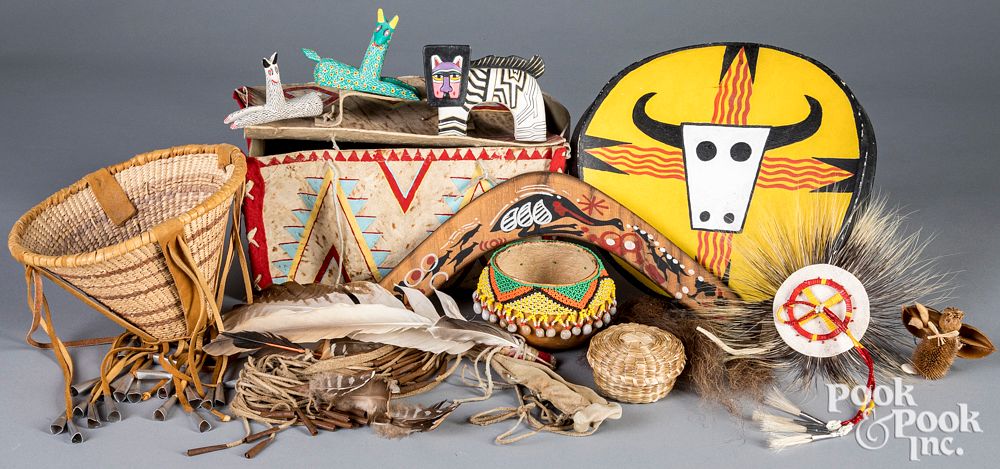 Appraisal: Contemporary Native American decorative items Group of contemporary Native American