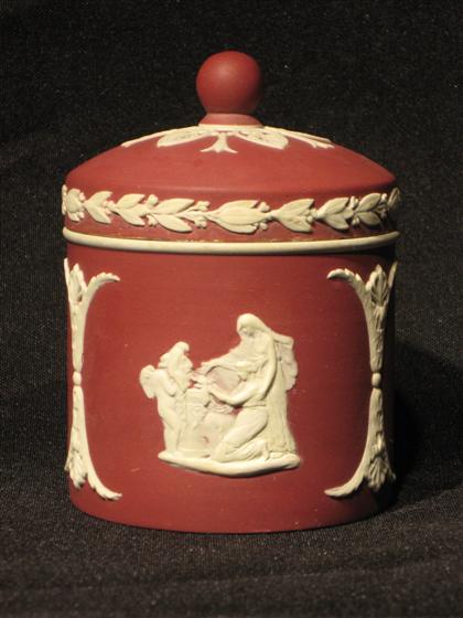 Appraisal: Wedgwood mulberry covered jar H in PROVENANCE The Property of