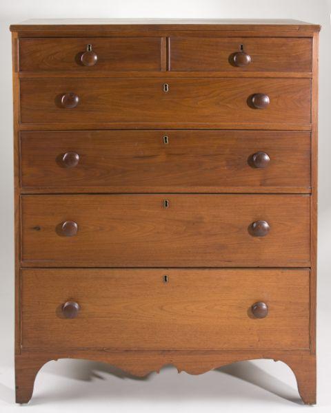 Appraisal: Rare NC Semi-Tall Form Chest of Drawers early th c