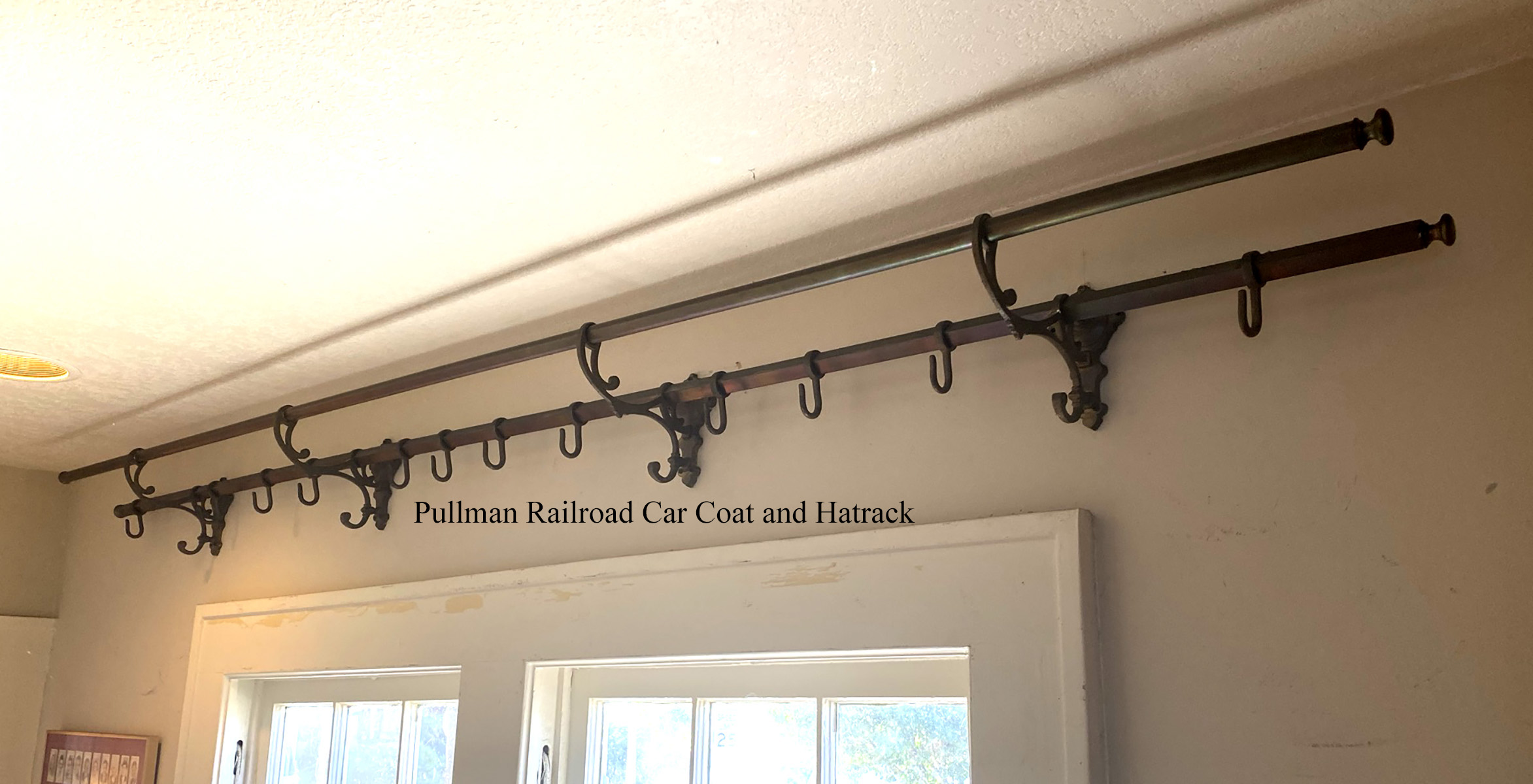 Appraisal: PULLMAN RAILROAD HAT COAT RACK Brass hat rack from a