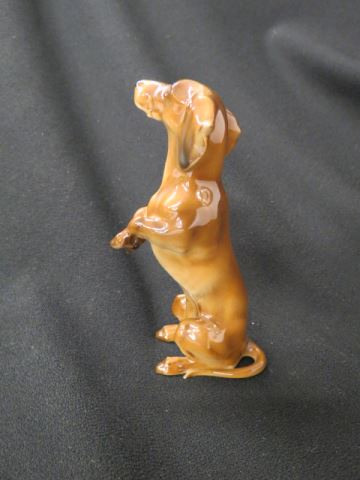 Appraisal: Hutschenreuther Porcelain Figurine of a Dachshund begging excellent