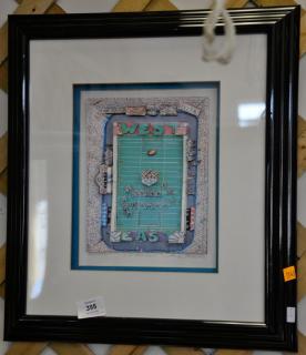 Appraisal: Charles Fazzino three dimensional collage I Love Football pencil signed